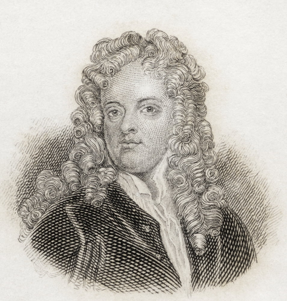 Joseph Addison 1672 To 1719 English Essayist Poet Playwright And Politician From Crabbs Historical Dictionary Published 1825 Canvas Art - Ken Welsh Design Pics (14 x 15)