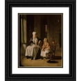 thumbnail image 1 of Joseph Bail 12x14 Black Ornate Wood Framed Double Matted Museum Art Print Titled: A Well-Deserved Break, 1 of 5