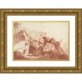 thumbnail image 1 of Joseph Benoît Suvée 14x11 Gold Ornate Wood Frame and Double Matted Museum Art Print Titled - Ruins of the Colosseum (ca. 1772-76), 1 of 4