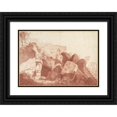 thumbnail image 1 of Joseph Benoît Suvée 18x14 Black Ornate Wood Framed Double Matted Museum Art Print Titled - Ruins of the Colosseum (ca. 1772-76), 1 of 5