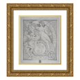 thumbnail image 1 of Joseph Blanc 12x14 Gold Ornate Wood Frame and Double Matted Museum Art Print Titled - Stamp Model of 3 Cents (1801 - 1900), 1 of 4