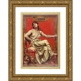thumbnail image 1 of Joseph Blanc 17x24 Gold Ornate Framed and Double Matted Museum Art Print Titled - Portrait of Julia Bartet (1854-1941), in Allegory of the Comedy. (1885), 1 of 4