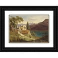 thumbnail image 1 of Joseph Brunner 18x14 Black Ornate Wood Framed Double Matted Museum Art Print Titled - Maria Loretto Am Worthersee, 1 of 5