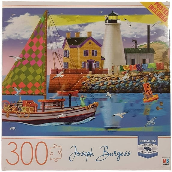 Joseph Burgess Adult Puzzle 300 Pc Lighthouse Quilt Station