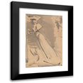 thumbnail image 1 of Joseph Crawhall 17x24 Black Modern Framed Museum Art Print Titled - Study of a Woman with Wide Hat, 1 of 5