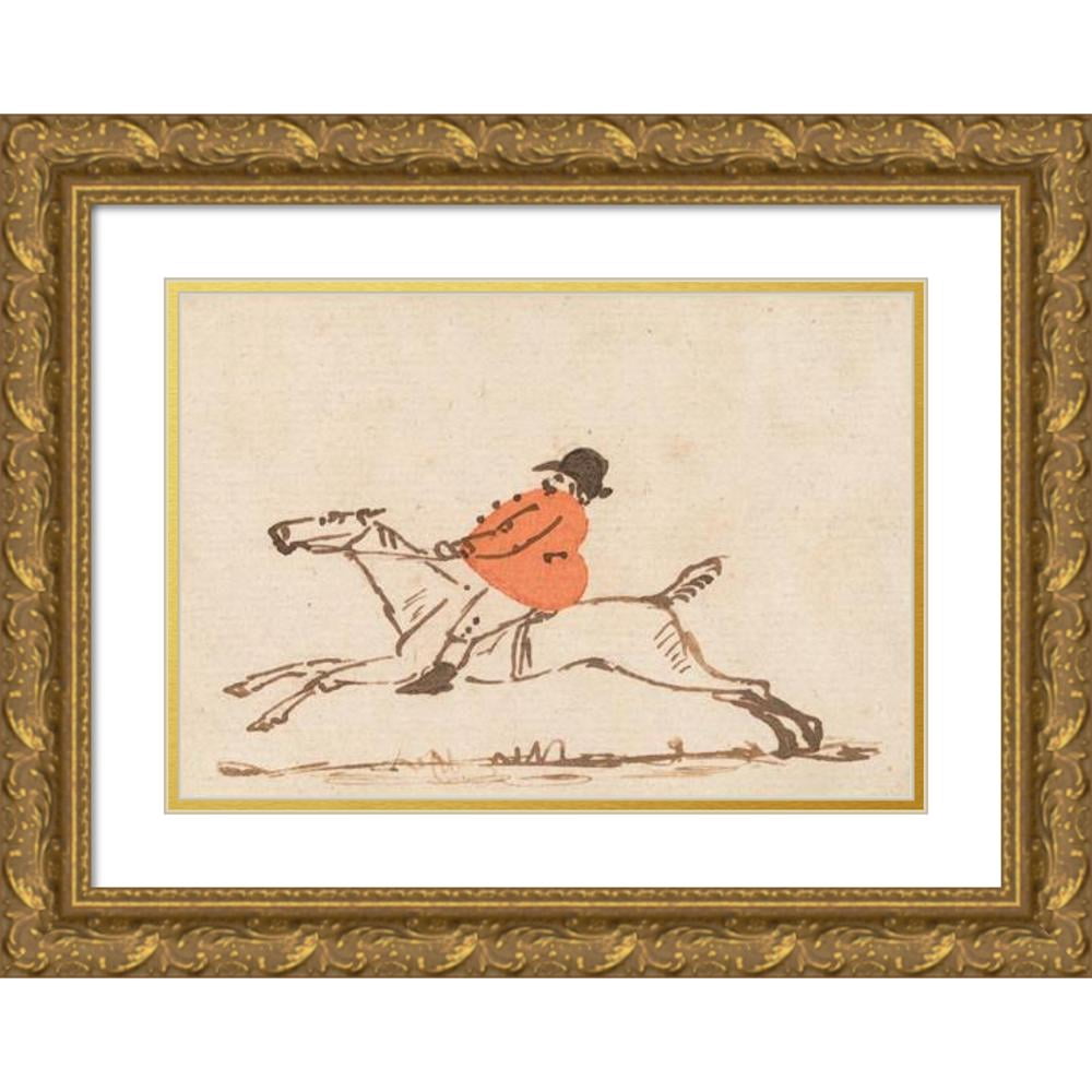 Joseph Crawhall 18x14 Black Modern Framed Museum Art Print Titled