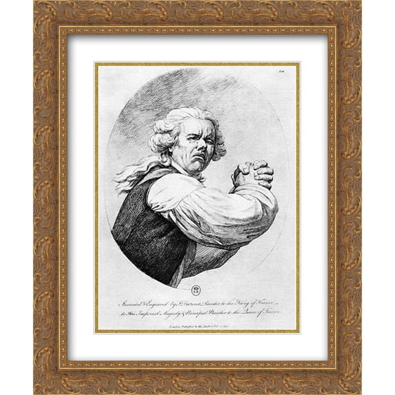 Joseph Ducreux 2x Matted 20x24 Gold Ornate Framed Art Print 'Portrait'