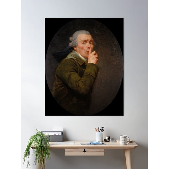 Joseph Ducreux - Le Discret Poster Wall Art, Modern Wall Decor For Living Room Bedroom, 12x18 UNFRAMED