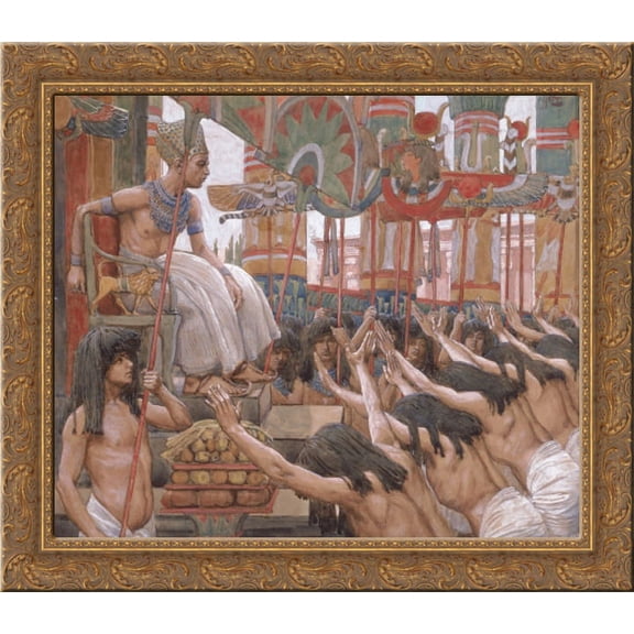 Joseph Dwelleth in Egypt 24x20 Gold Ornate Wood Framed Canvas Art by James Tissot