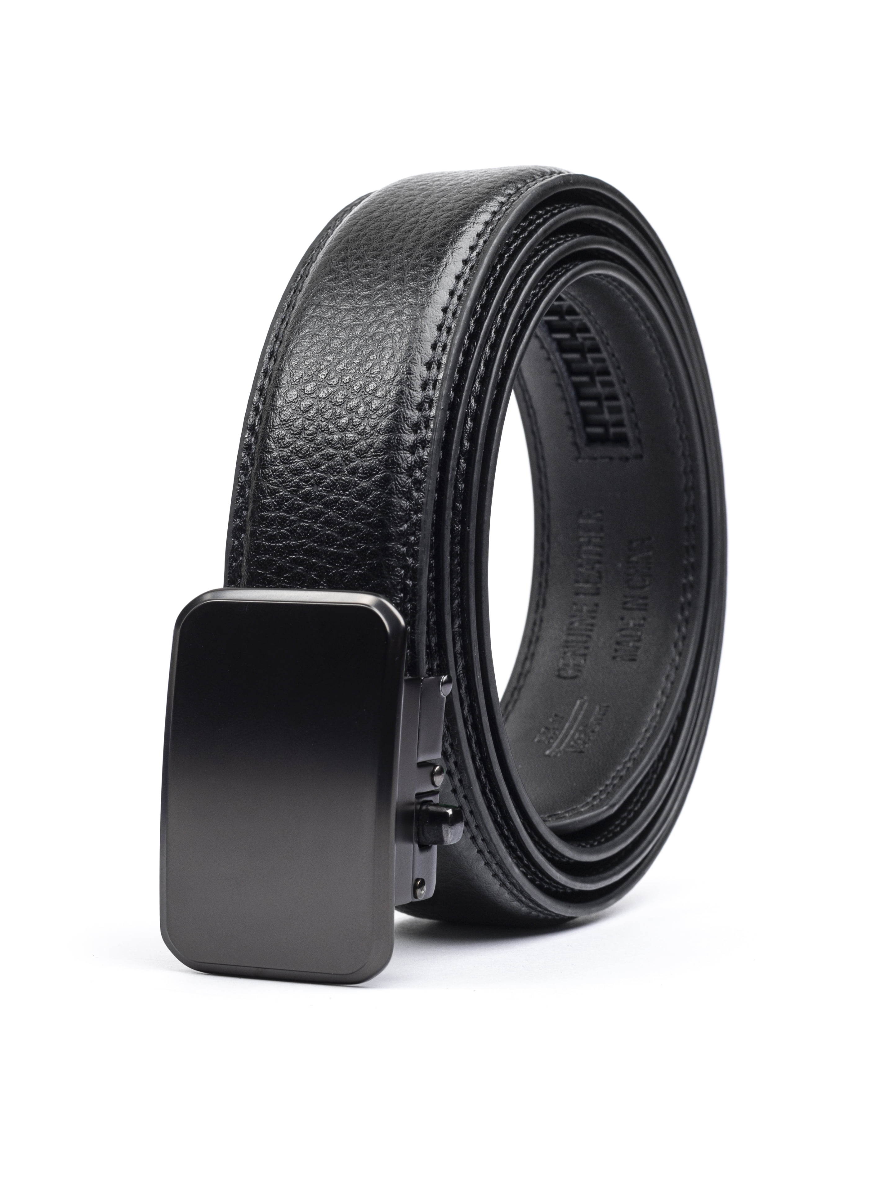 Skinny Belt, Black Leather, Men's Belts