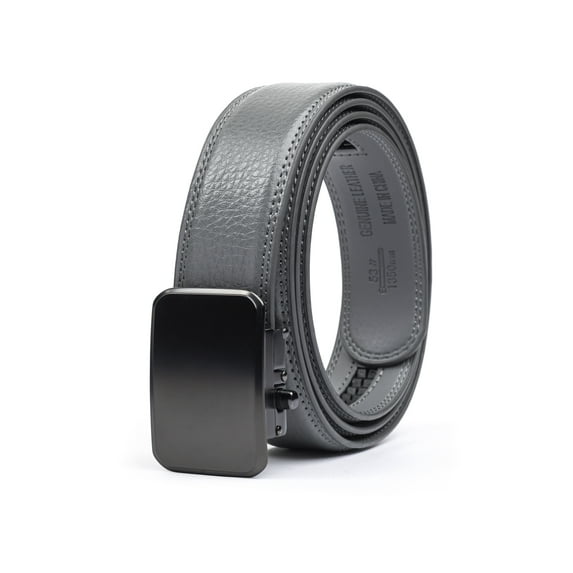 Joseph Elliott Belts Men's Genuine Leather Ratchet Adjustable Golf Belt Graphite, Black Buckle