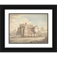 thumbnail image 1 of Joseph Farington 14x12 Black Ornate Wood Framed Double Matted Museum Art Print Titled: The Farm House (After 1813), 1 of 5