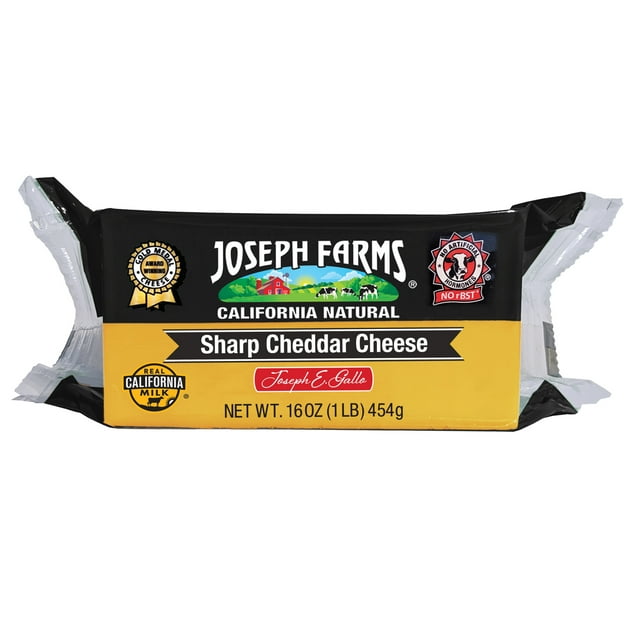Joseph Farms California Natural Cheese, Chunk, Sharp Cheddar Cheese