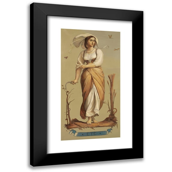 Joseph Felon 9x14 Black Modern Framed Museum Art Print Titled - The Four Seasons (The Four Seasons) - Summer (Summer) (circa 1873)