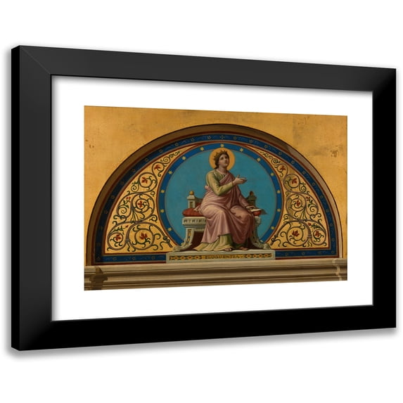 Joseph-Frédéric-Charles Soulacroix 18x14 Black Modern Framed Museum Art Print Titled - Eloquence (1866)