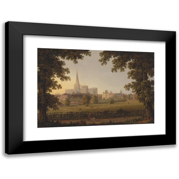 Joseph Francis Gilbert 24x18 Black Modern Framed Museum Art Print Titled - Chichester Cathedral