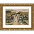 thumbnail image 1 of Joseph H. Hidley 14x11 Gold Ornate Wood Frame and Double Matted Museum Art Print Titled - View of Poestenkill, New York (ca. 1870), 1 of 4