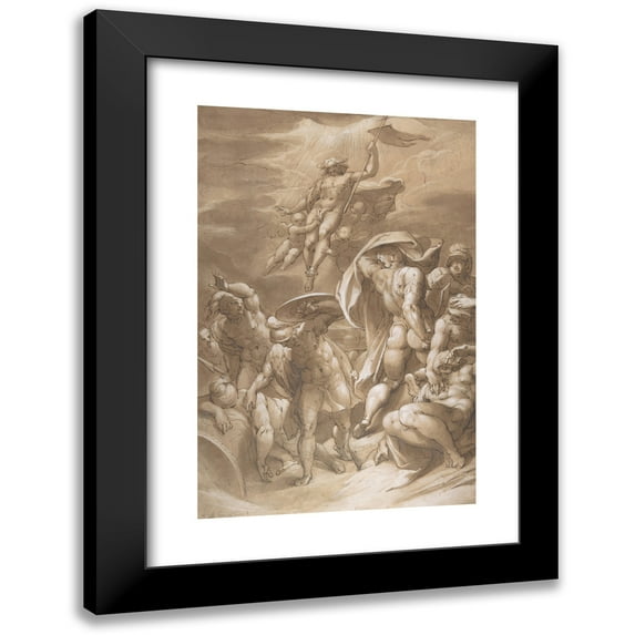 Joseph Heintz The Elder 11x14 Black Modern Framed Museum Art Print Titled - The Resurrection of Christ (1585)