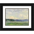 thumbnail image 1 of Joseph Henry Sharp 18x14 Black Ornate Wood Framed Double Matted Museum Art Print Titled - Taos Landscape (circa 1914), 1 of 5