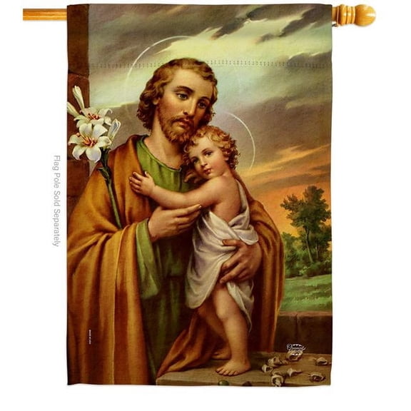 Joseph Jesus Religious Faith Double-Sided Garden Decorative House Flag, Multi Color