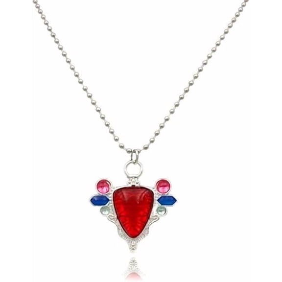 iirukaa Anime JJBA Joseph Joestar Necklace Red Stone of Aja Necklace The Super Aja JoJo Cosplay Jewelry Pendant Ornament Anime Props Accessories Merch