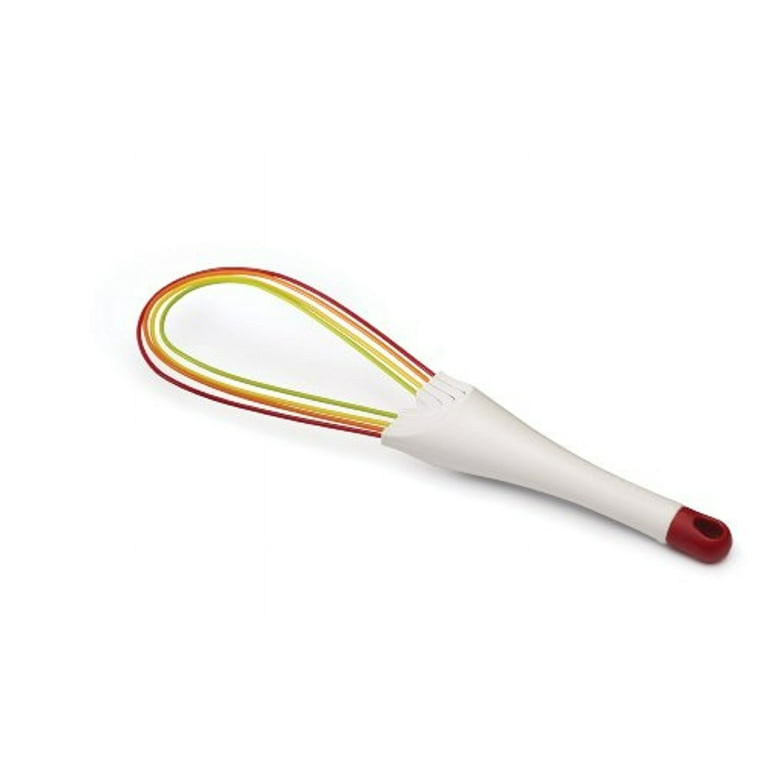 Joseph Joseph 20073 Twist Whisk 2-in-1 Balloon and Flat Whisk Silicone  Coated Steel Wire, 11.5-Inch, Multicolored 