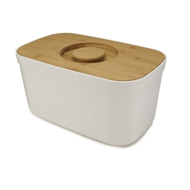 Joseph Joseph Bread Bin with bamboo cutting board lid - White