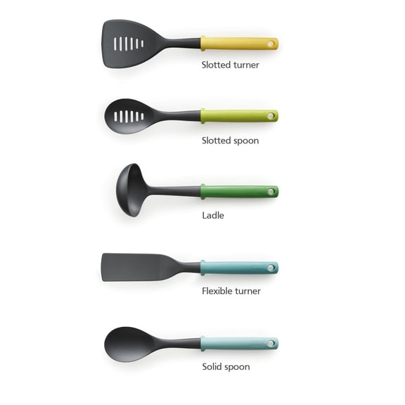 Joseph Joseph Duo 5-piece Cooking Utensil Set with Integrated Tool Rests