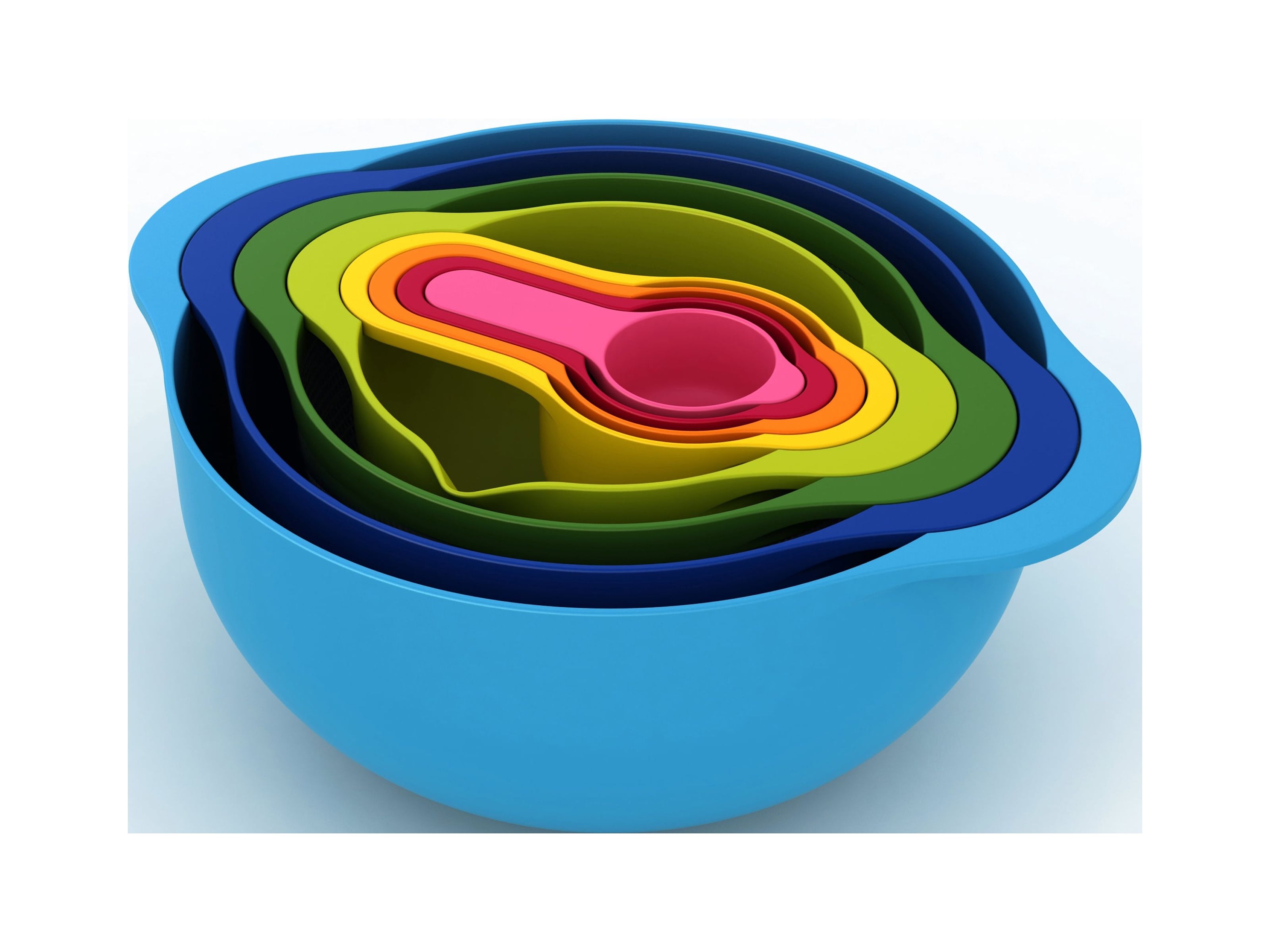 Joseph Joseph Duo 8- Food Preparation & Measuring Cup Space-Saving Set, Plastic, Multi-color - image 1 of 8