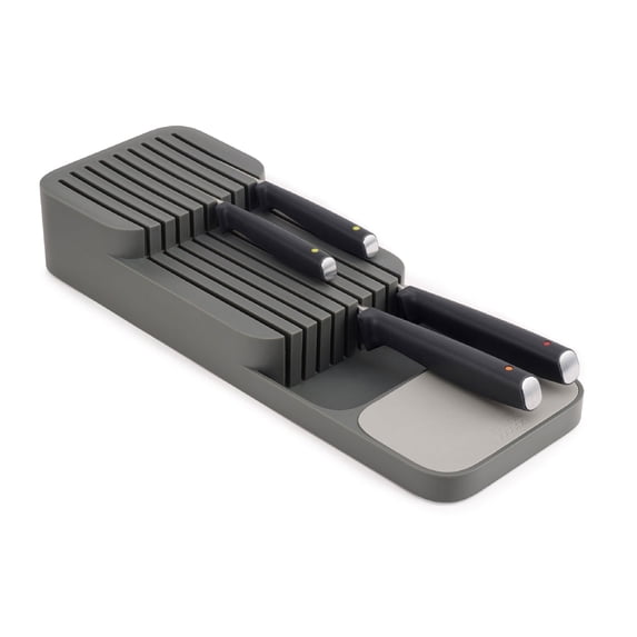 Joseph Joseph Duo In-Drawer Knife Organizer for Kitchen Drawers – Space-Saving Knife Block Holder for Up to 9 Knives