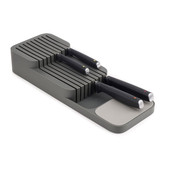 Joseph Joseph Duo In-Drawer Knife Organizer for Kitchen Drawers Space-Saving Knife Block Holder for Up to 9 Knives
