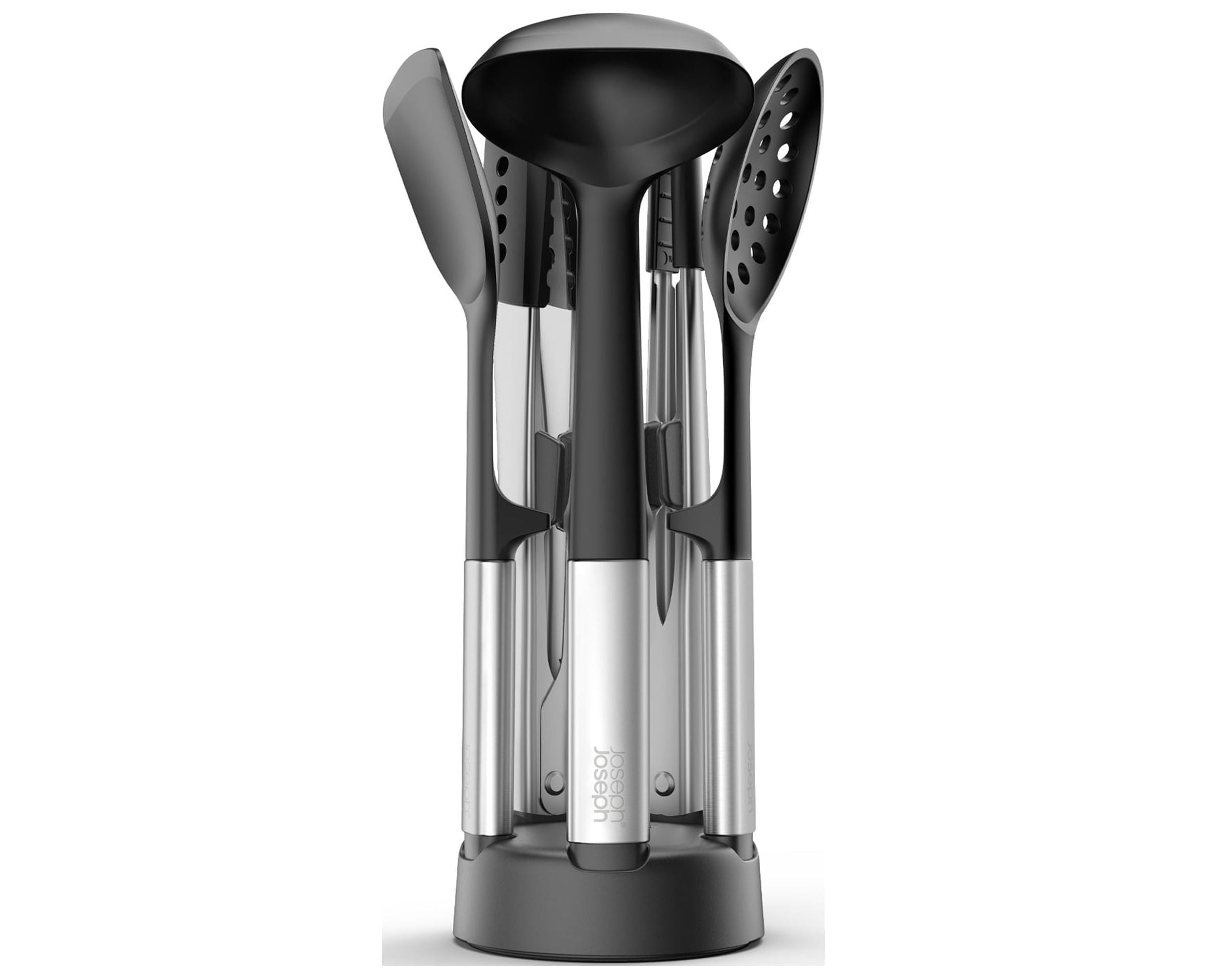 Joseph Joseph 5-Piece Stainless Steel and Silicone Utensil Set with Stand