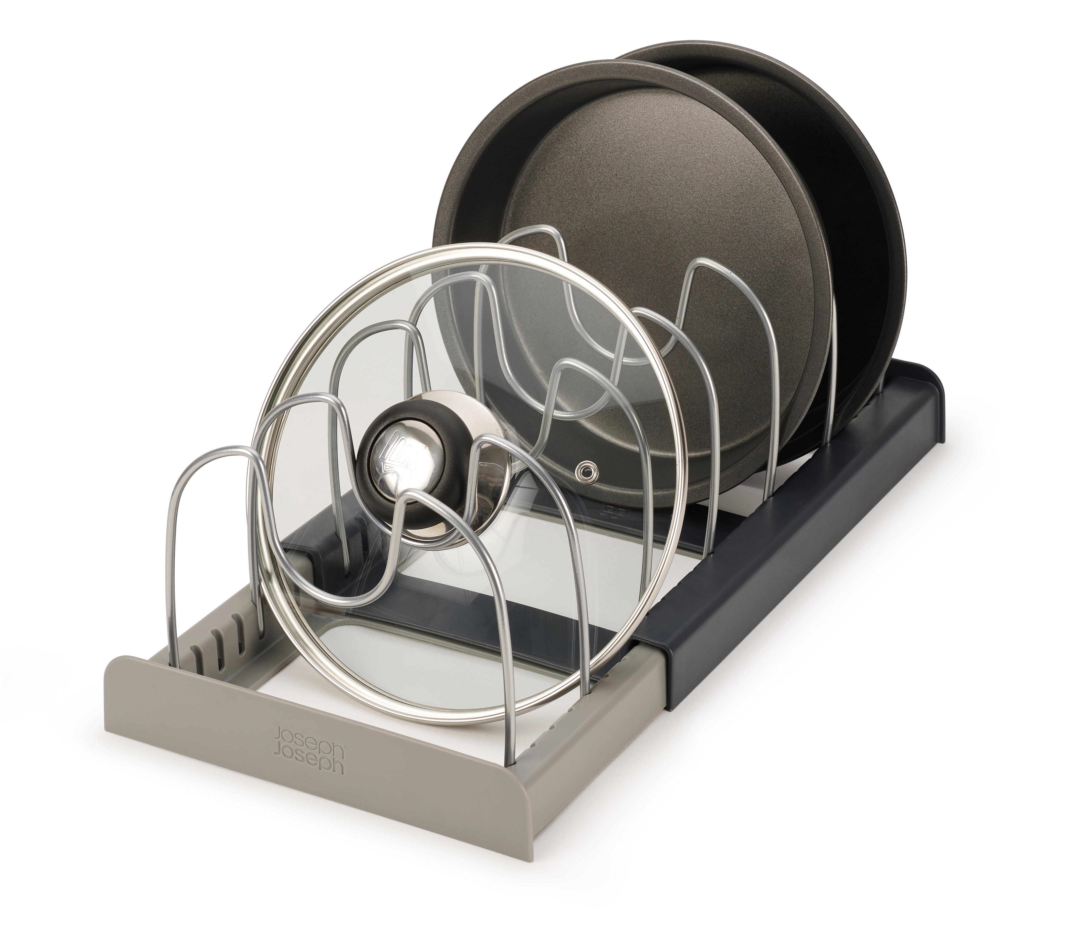 Adjustable Gray Stainless Steel Kitchen Dish Rack Organizer