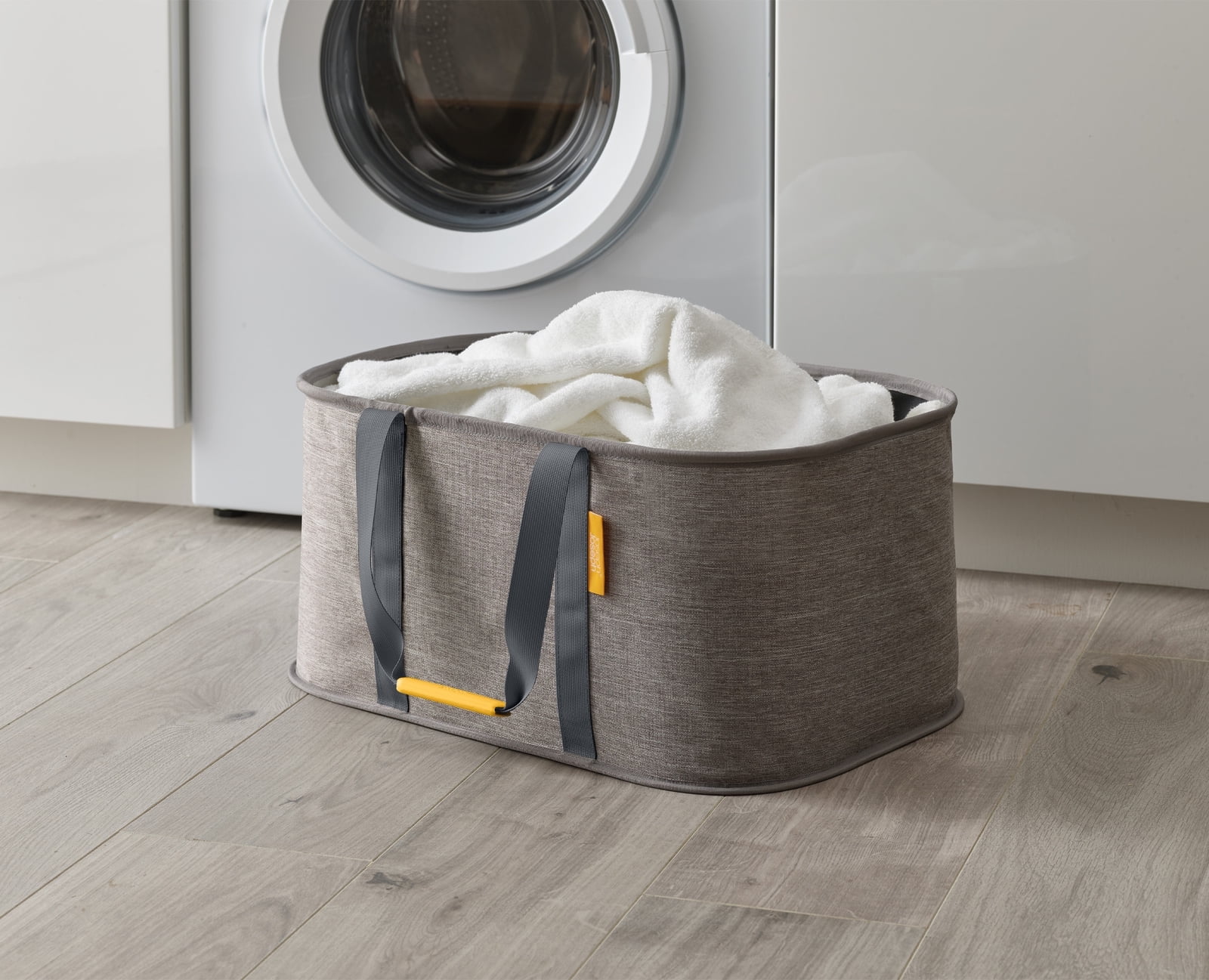 Joseph Joseph Hold-All - Collapsible Folding 35L Washing Laundry Basket Bag, Durable Fabric, Moisture Resistant, Grey