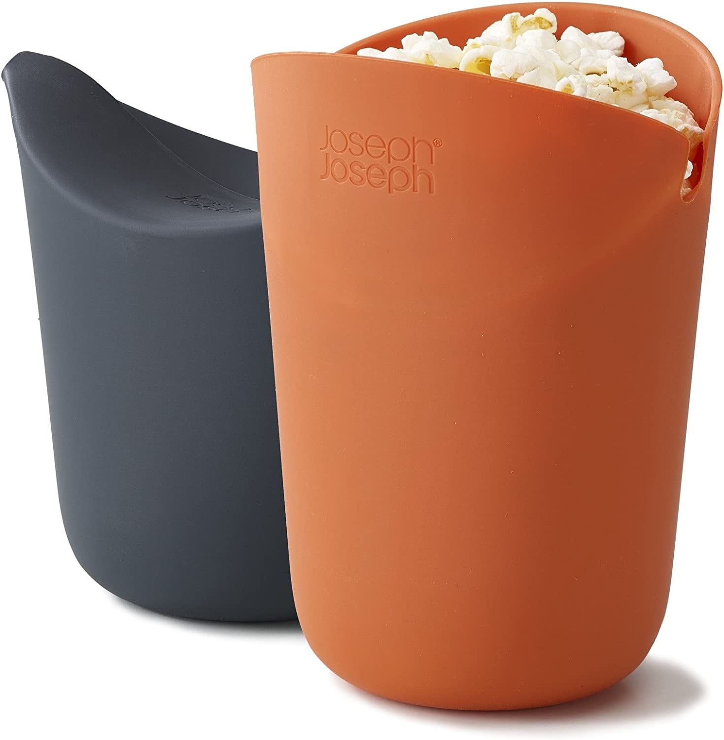 Joseph Joseph M-Cuisine Microwave Popcorn Popper Maker Single Serve Portion  Silicone Food Safe, 2-piece, Multicolored