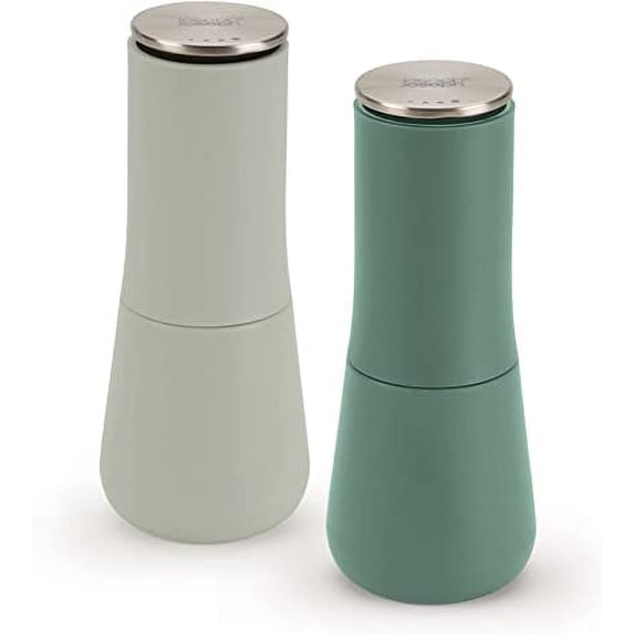 Joseph Joseph Milltop Salt and Pepper Grinder Set, Adjustable Grinding Size