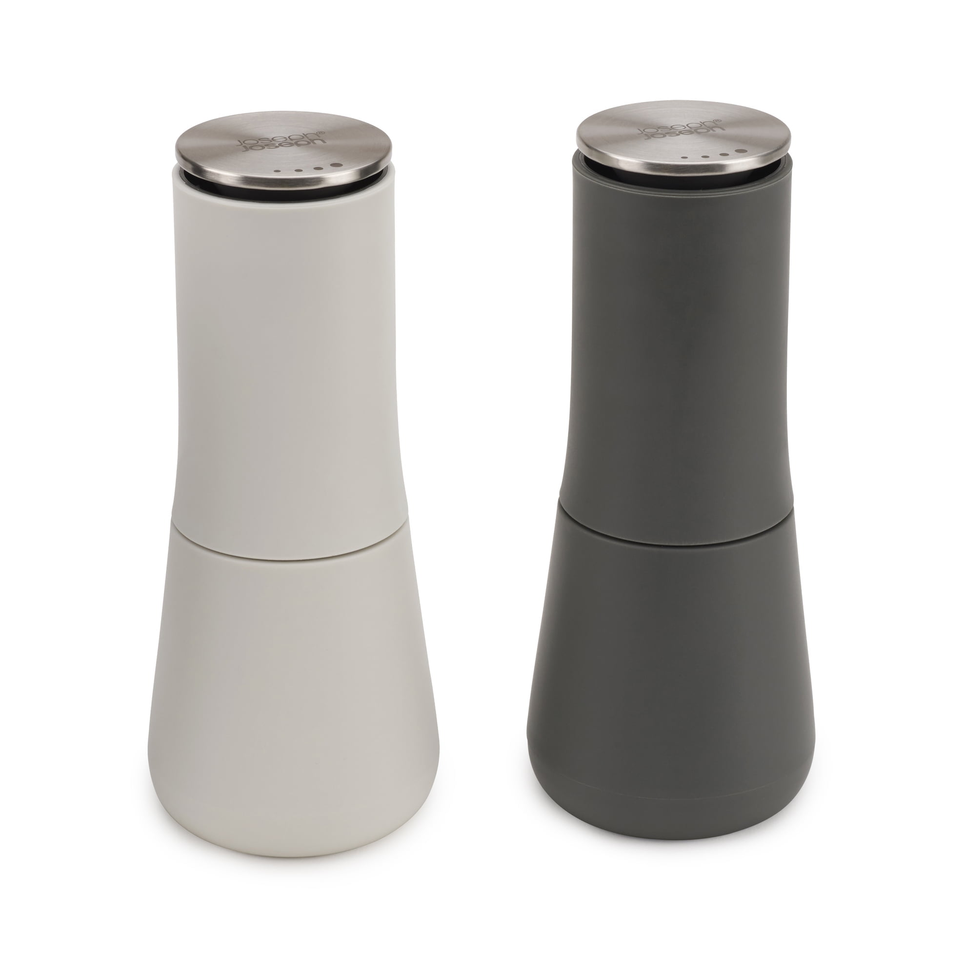 Joseph Joseph Milltop Salt and Pepper Grinder Set, Adjustable Grinding Size