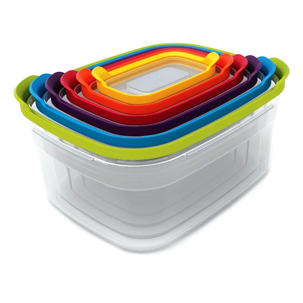 Joseph Joseph 12-Piece Clear Plastic Nesting Food Storage Set