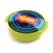Joseph Joseph Nest 9-Piece Food Preparation Set with Nesting Mixing Bowls and Measuring Cups
