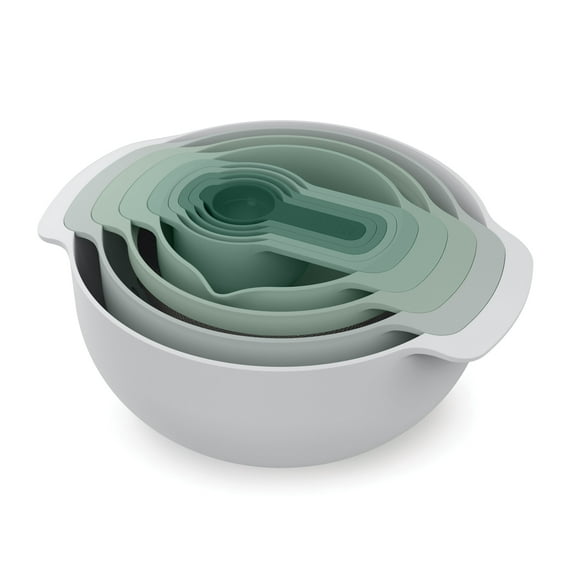 Joseph Joseph Nest 9-Piece Food Preparation Set with Nesting Mixing Bowls and Measuring Cups