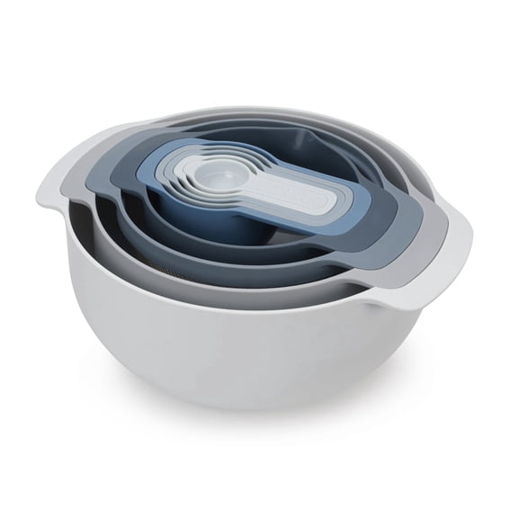 Joseph Joseph Nest 9-Piece Food Preparation Set with Nesting Mixing Bowls and Measuring Cups