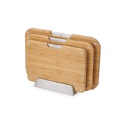 Joseph Joseph Nest Boards Bamboo 3-Piece Cutting Board Set with Stand