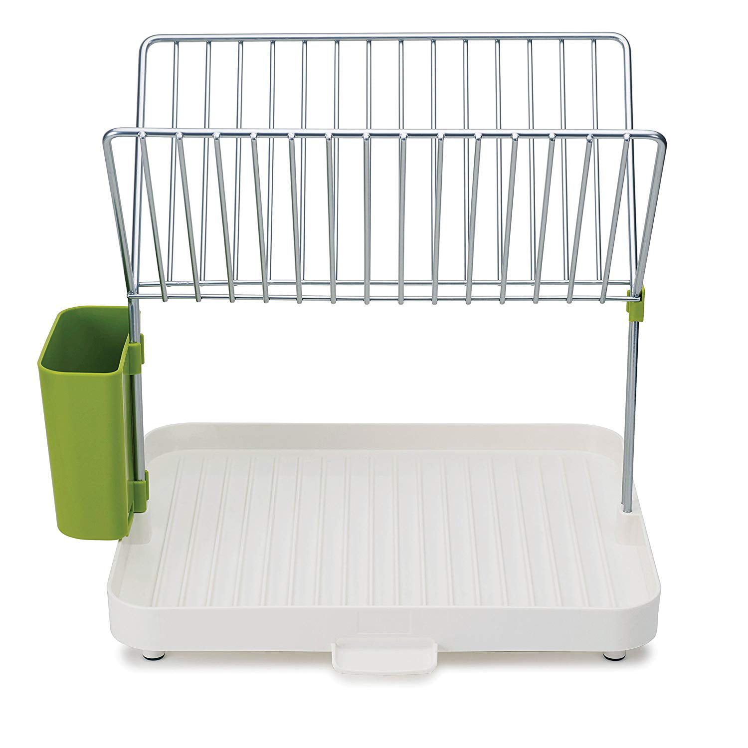 HERJOY Dish Drying Rack, Detachable 2 Tier Dish Rack and Drainboard Set,  Large Capacity Dish Drainer Organizer Shelf with Utensil Holder, Cup Rack  for Kitchen Counter, White MSRP $39.99 Auction