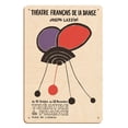 thumbnail image 1 of Joseph Lazzini’s French Dance Theatre (Theatre Francais De La Danse) - Vintage Dance Poster by Alexander Calder c.1969 - 8 x 12 inch Vintage Wood Art Sign, 1 of 4