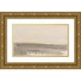 thumbnail image 1 of Joseph Mallord William Turner 18x12 Gold Ornate Wood Frame and Double Matted Museum Art Print Titled - The Channel Sketchbook 3 (ca. 1845), 1 of 4