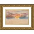 thumbnail image 1 of Joseph Mallord William Turner 24x16 Gold Ornate Framed and Double Matted Museum Art Print Titled - The Channel Sketchbook 28 (ca. 1845), 1 of 4