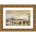 thumbnail image 1 of Joseph Mallord William Turner 24x17 Gold Ornate Framed and Double Matted Museum Art Print Titled - Sunset and Moonrise (1822-1842), 1 of 4