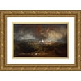 thumbnail image 1 of Joseph Mallord William Turner 24x17 Gold Ornate Framed and Double Matted Museum Art Print Titled - The Fifth Plague of Egypt (1800), 1 of 4