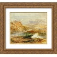 thumbnail image 1 of Joseph Mallord William Turner 2x Matted 24x20 Gold Ornate Framed Art Print 'Ehrenbrietstein and Coblenz', 1 of 2