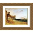 thumbnail image 1 of Joseph Mallord William Turner 2x Matted 24x20 Gold Ornate Framed Art Print 'Rocky Bay with Figures', 1 of 2